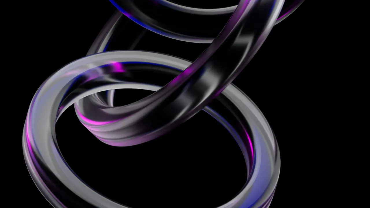 A glowing purple and blue swirl of light on a black background