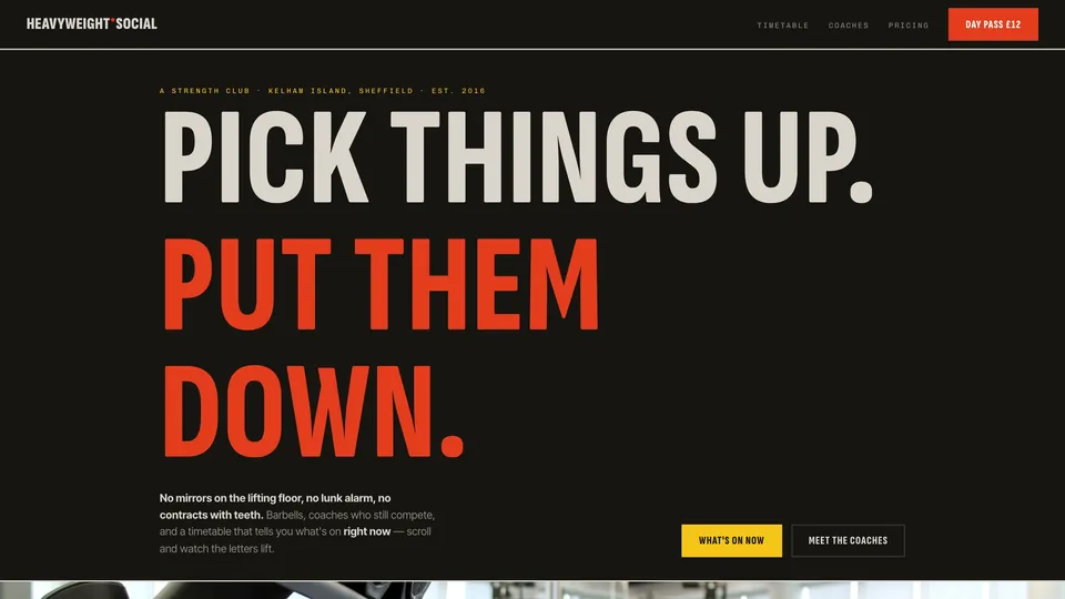 Homepage of HEAVYWEIGHT SOCIAL — Fitness