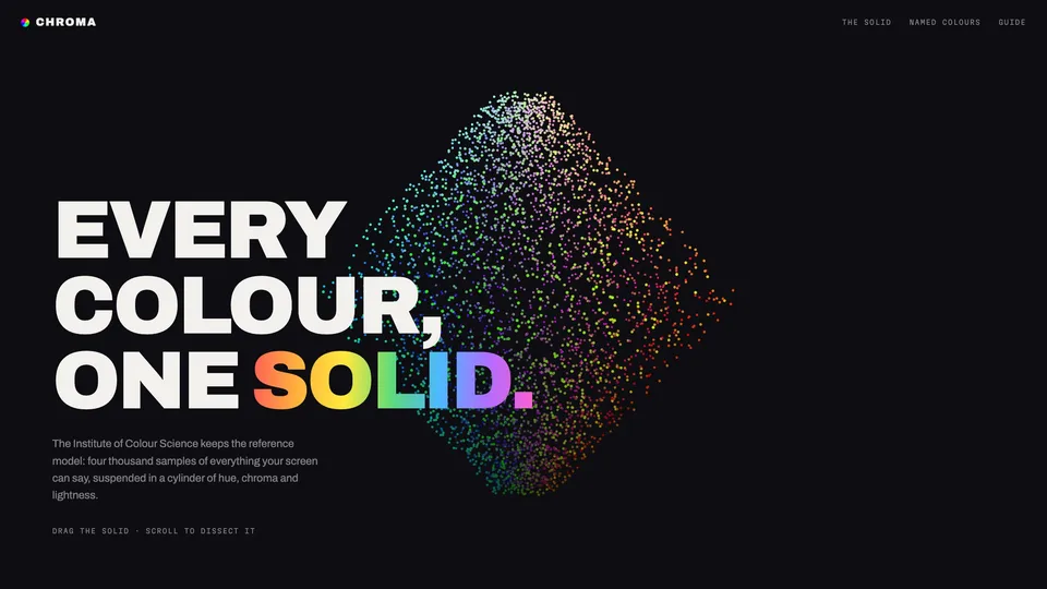 Homepage of the CHROMA template