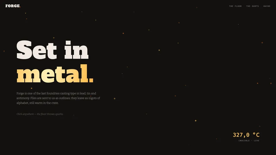 Homepage of the FORGE template