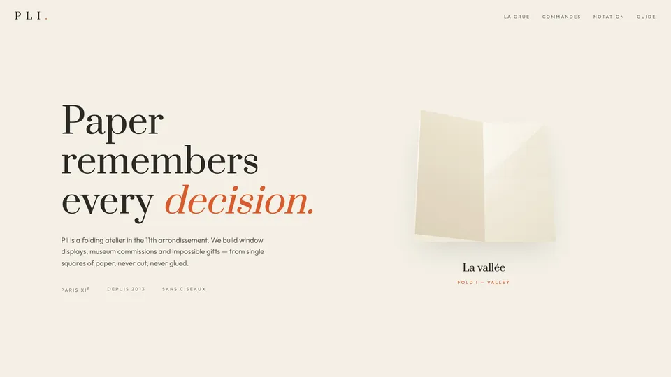 Homepage of the PLI template