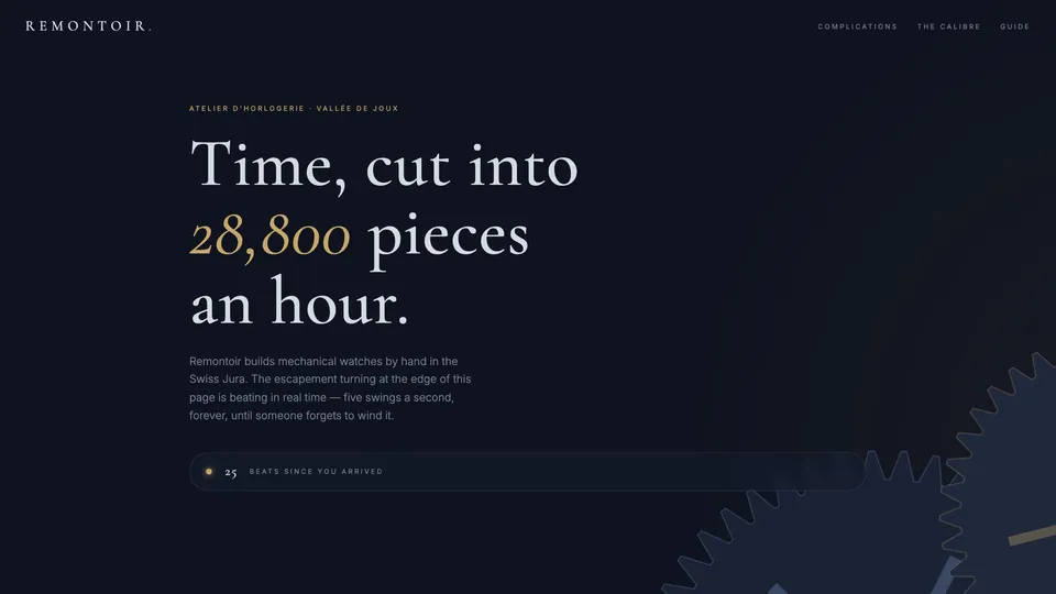 Homepage of the REMONTOIR template