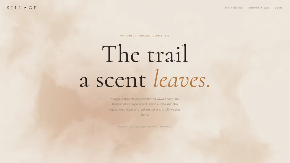 Homepage of the SILLAGE template