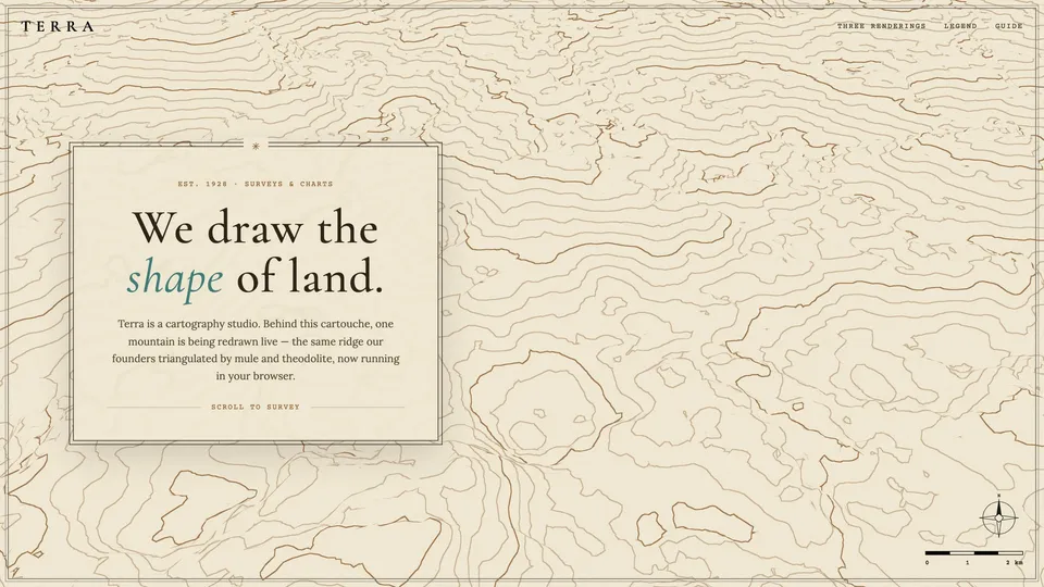 Homepage of the TERRA template